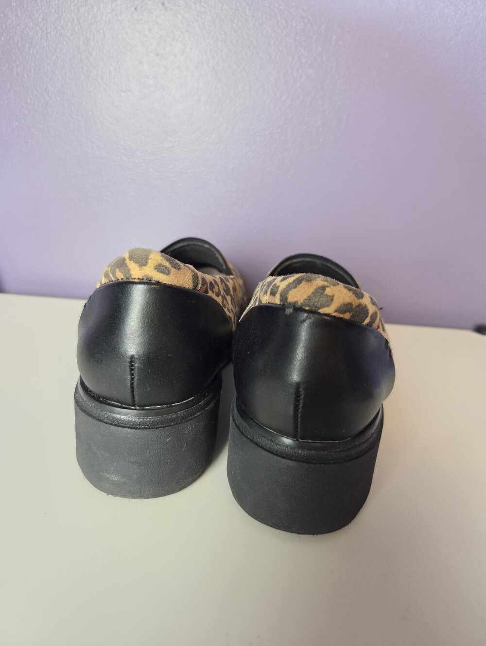 Clarks Leopard Print Slip-On Loafers - Picture 3 of 4
